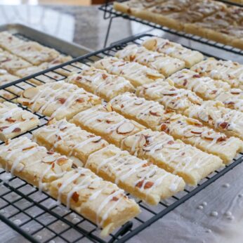 Almond Bars are tender, lightly sweetened shortbread-like bars that are so good, you'll find yourself doubling the recipe every single time you make them.