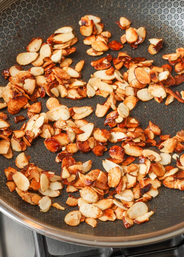 Sugared almonds on the stove