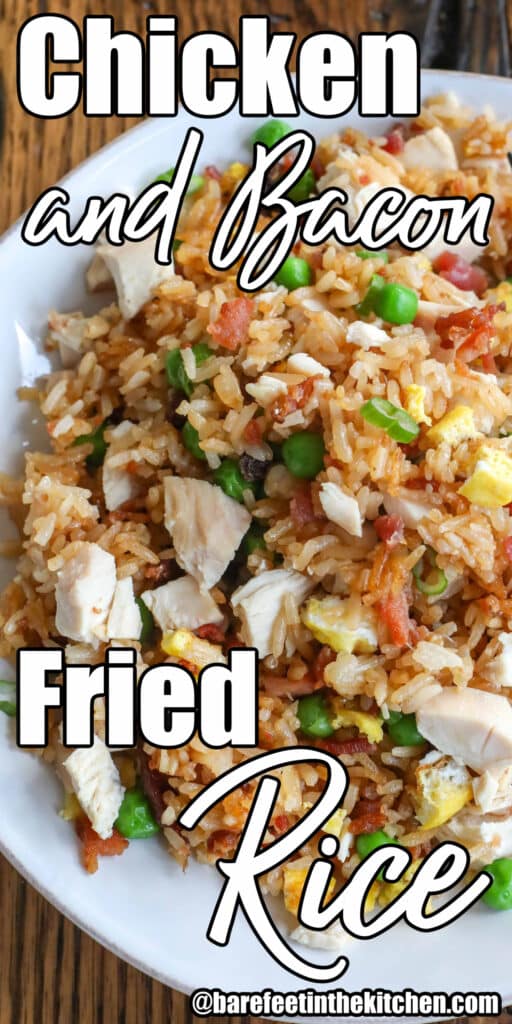 Bacon Fried Rice with Chicken and Egg