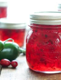 Cranberry Pepper Jam - get the recipe at barefeetinthekitchen.com
