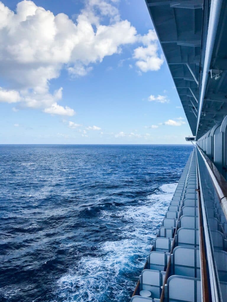 Balcony view onboard Princess Cruises