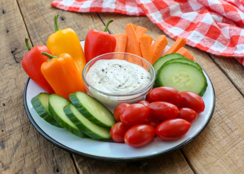 Tangy homemade ranch dip tastes so much better than anything you can buy.