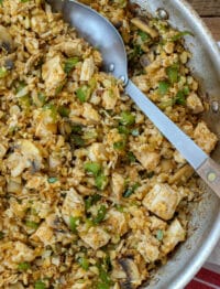 Mexican "Fried Rice" with Cauliflower and Chicken