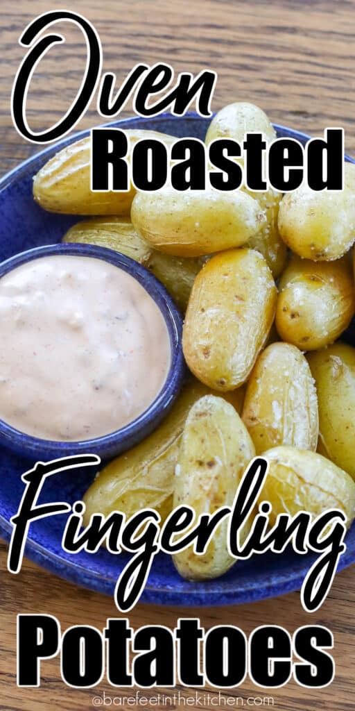 Oven Roasted Fingerling Potatoes with Chipotle Garlic Dipping Sauce