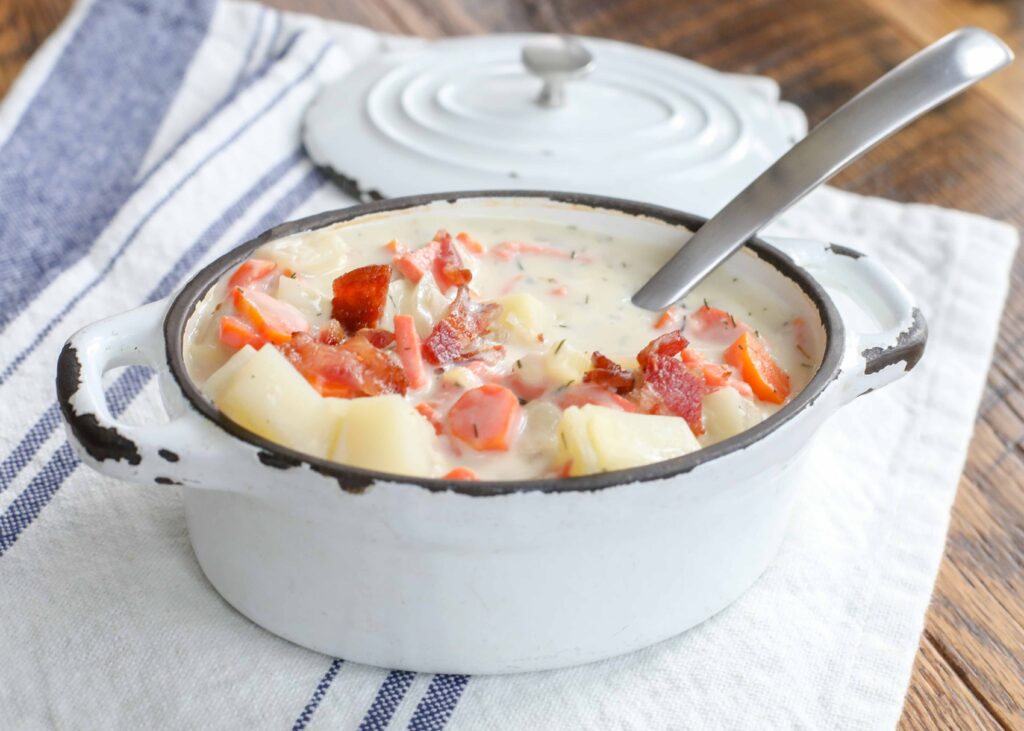 Smoked Salmon Chowder is a hearty winter favorite.