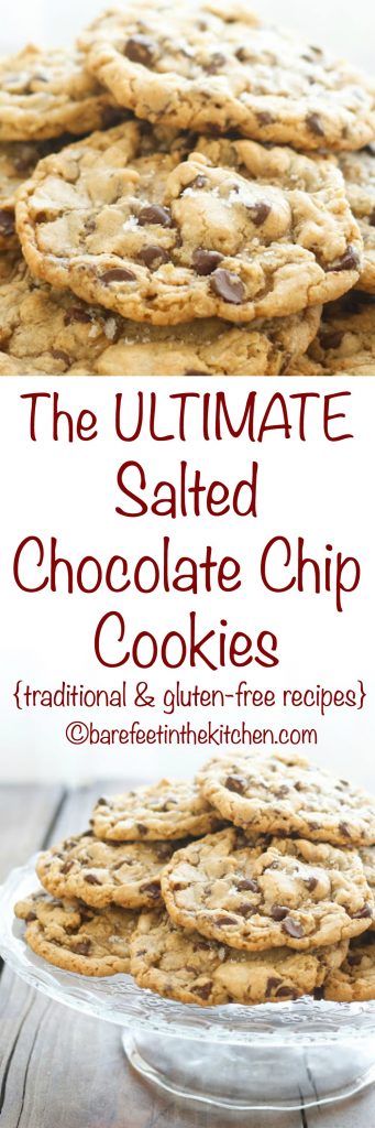 The Ultimate Salted Chocolate Chip Cookies - get the recipe at barefeetinthekitchen.com